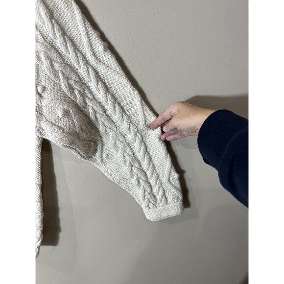 Artelana Vintage Cream Alpaca Handknit Sweater Cabin UNISEX Size Mens Womens L - Picture 7 of 10